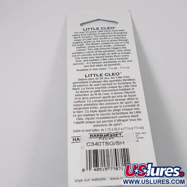 Little Cleo Glow Skeddrag, Chartreuse Orange, 21g, Super Glow, #C340TSG/SH