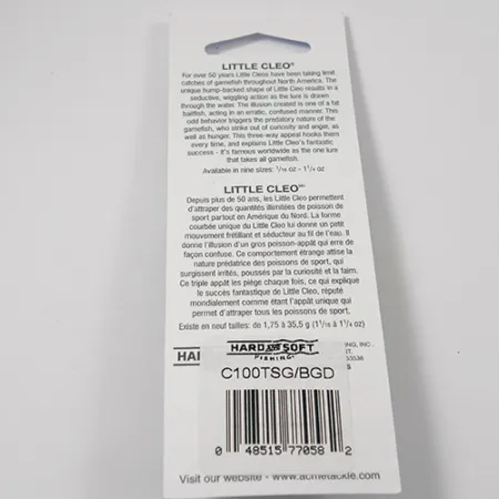 Acme Little Cleo Skeddrag, Nickel/Grön/Glow/UV, 9,5g, kupad, #2224