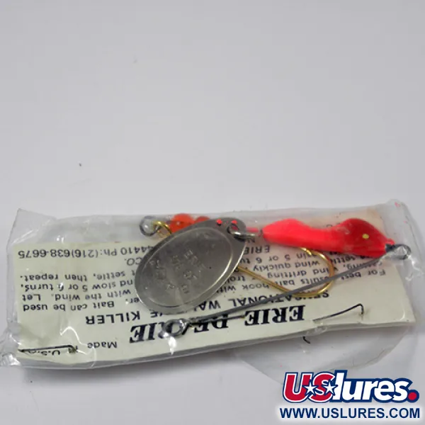 Erie Dearie Walleye Killer Spinner, Nickel / Röd, 9g, Vintage, #2226