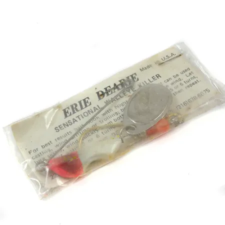 Erie Dearie Walleye Killer Spinnare, Röd/Vit, 14g, Vintage, #2227