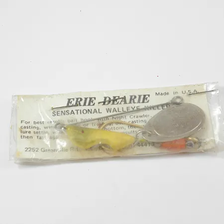 Erie Dearie Walleye Killer Spinnare, Nickel/Gul, 14g, #2228