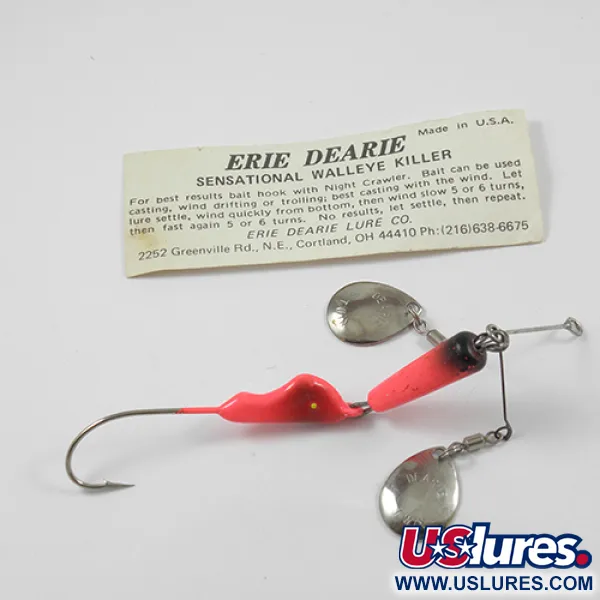 Erie Dearie Walleye Killer Spinner, Nickel/Röd, 17g, USA, #2236