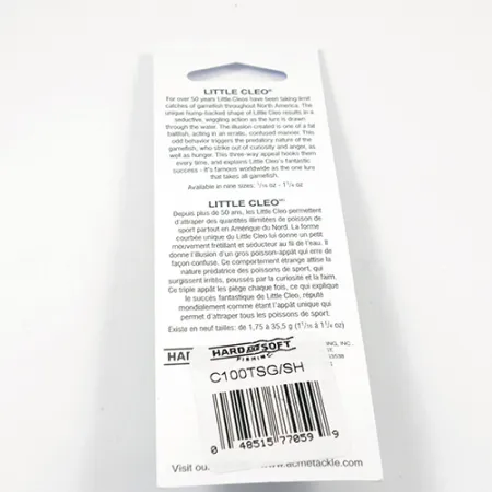 Acme Little Cleo Glow Skeddrag, Nickel/Rosa/Gul UV, 9.5g, #2245