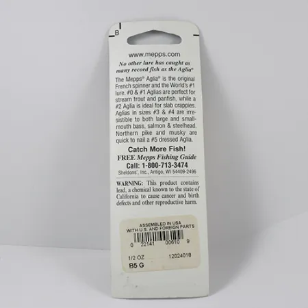 Mepps Aglia 5 Spinnare, Silver, 14g, Konrotationssystem, #2299
