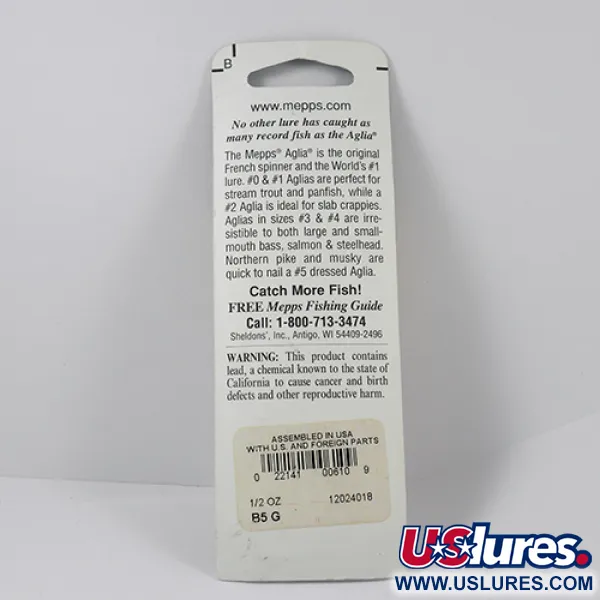 Mepps Aglia 5 Spinnare, Guld, 14g, Aglia-sked, #2278