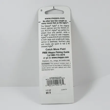 Mepps Aglia 5 Spinnare, Nickel, 14g, Fluorescerande Attraktor, #2279