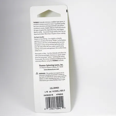Thomas Colorado Skeddrag, Guld / Nickel, 5g, Fjällmönster, #2287