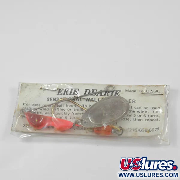 Erie Dearie Walleye Killer Spinnare, Nickel/Röd, 14g, #2289