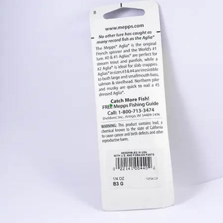 Mepps Aglia 3 Spinnare, Guld, 7g, Guldpläterad Sked, #2295