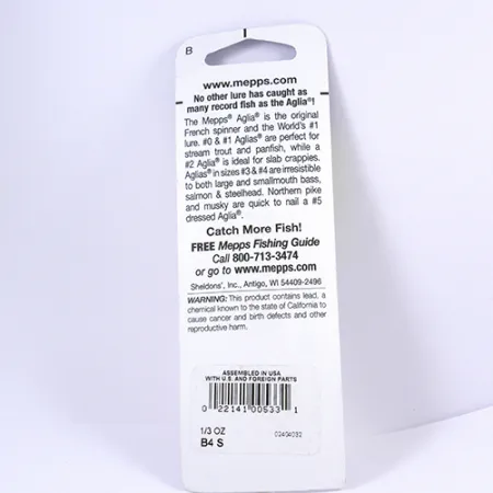 Mepps Aglia 4 Spinnare, Silver, 9g, Röd Slang, #2296