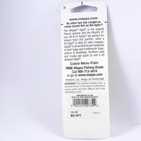Mepps Aglia 3 Spinnare, Fire Tiger, 7g, Storlek 3, Blister, #2297