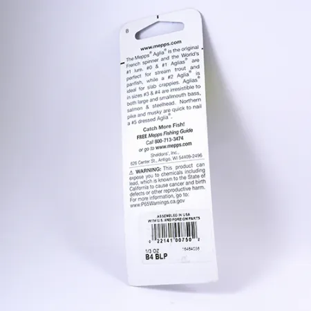 Mepps Aglia 4 Spinnare, Platinablå, 9g, Rostfri axel, #2298