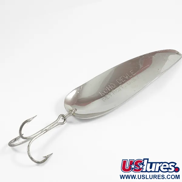 Eppinger Dardevle KOHO DEVLE Skeddrag, Nickel, 40g, Detroit-stämpel, #2358