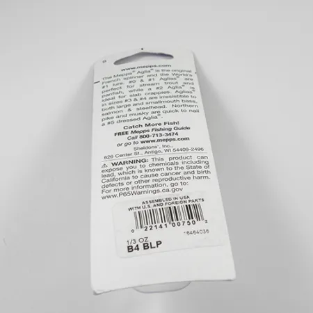 Mepps Aglia 4 Platinum Spinnare, Platinablå, 9g, Fransk Sked, #2361