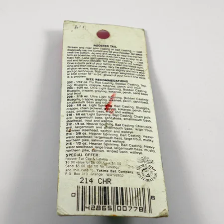 Worden’s Original Rooster Tail 5 Spinnare, Gold / Chartreuse, 12g, #2364