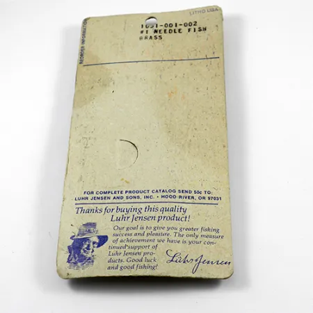 Luhr Jensen Needlefish 1 Skeddrag, Guld, 2g, Mässing, #2367
