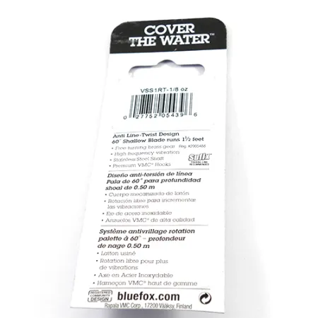 Blue Fox Vibrax Shallow Spinnare, Regnbåge, 4g, #2410