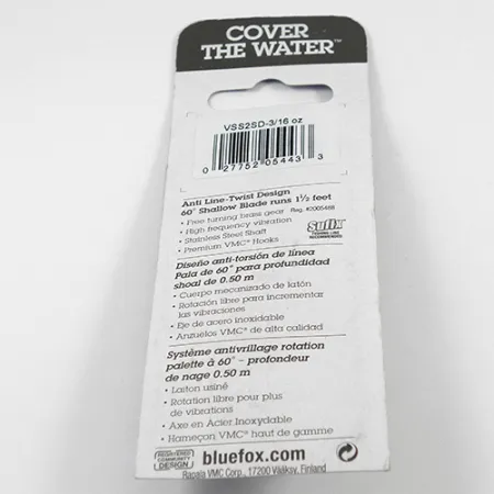 Blue Fox Vibrax Shallow Spinnare, Regnbåge, 6g, Grunt Vatten, #2411