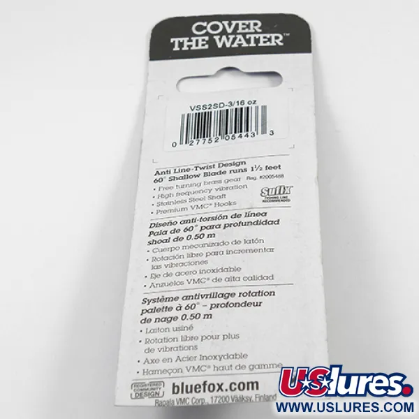 Blue Fox Vibrax Shallow Spinnare, Regnbåge, 6g, Grunt Vatten, #2411