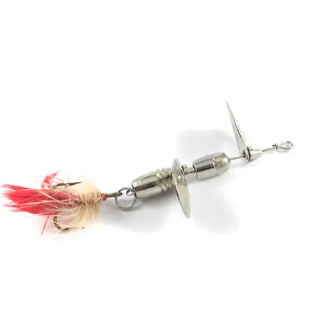 Hildebrandt Hildebrandt 3 Spinnare, Nickel, 7g, fjäder-trekrok, #2433