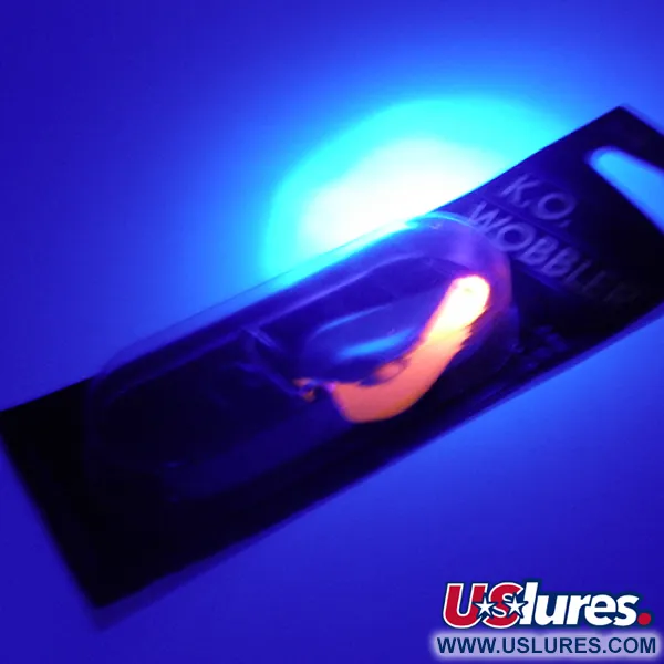 Acme K.O. Wobbler UV Skeddrag, Nickel/UV Orange, 14g, UV-aktiv, #2446