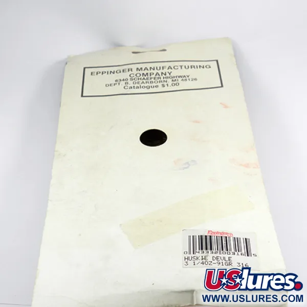 Dardevle Huskie Devle Skeddrag, Röd / Elfenben / Nickel, 91g, #2472