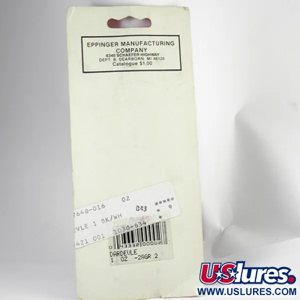 Eppinger Dardevle Skeddrag, Svart/Elfenben, 28g, Klassiker, #2558