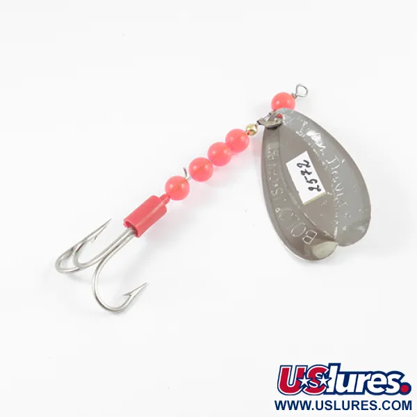 Luhr Jensen Les Davis Bolo Spinnare, Nickel / Röd, 9g, #2572