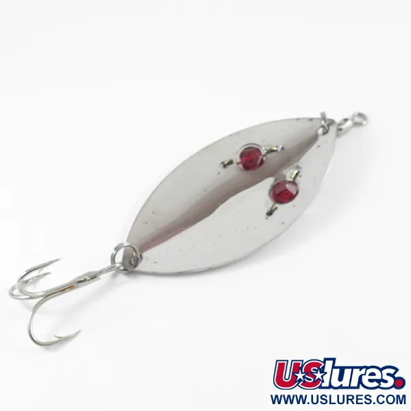 Gibbs Ruby Eye Wiggler Skeddrag, Nickel / Red Eyes, 35g, Glasögon, #2587