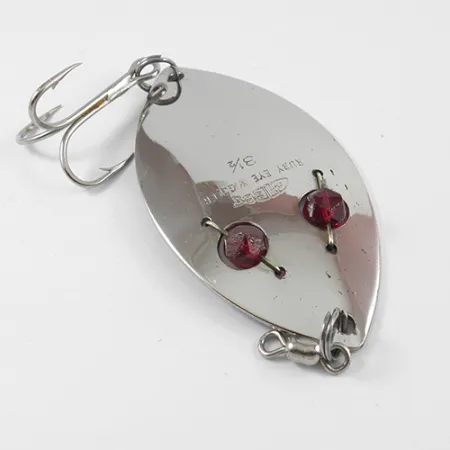 Gibbs Ruby Eye Wiggler Skeddrag, Nickel / Red Eyes, 35g, Glasögon, #2587