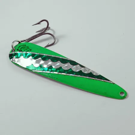 Eppinger Dardevle King Flutter Devle 3200 Skeddrag, Grön/Vit, 14g, #2648