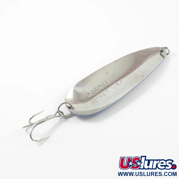 Eppinger Dardevle Skeddrag, Blå/Nickel, 28g, Bikakemönster, #2694