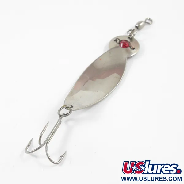 Lucky Strike One Eye Wiggler Skeddrag, Nickel/Red Eye, 14g, #2709
