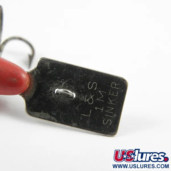 L&S Bait MirrOlure Sjunkande Wobbler, Röd/Vit, 2.5g, Haksked, #2748