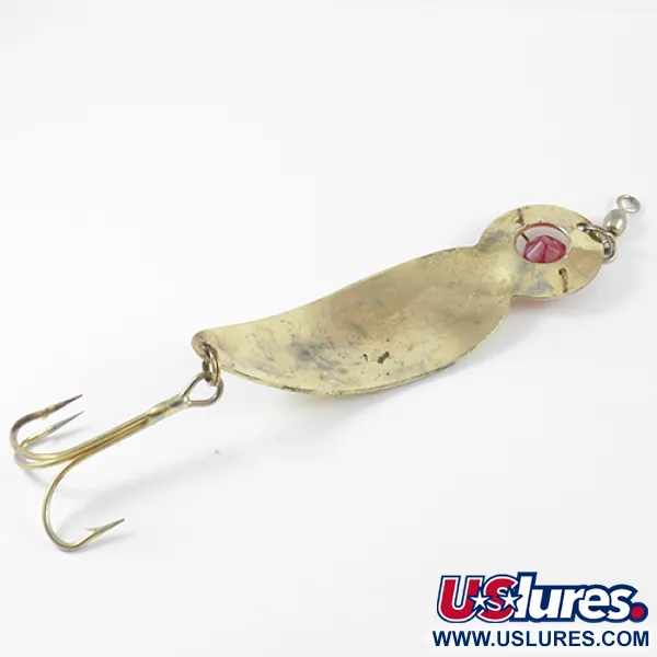 Lucky Strike One Eye Wiggler Skeddrag, Guld / Röd, 28g, Mässing, #2759