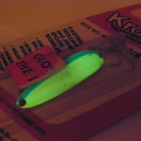 Luhr Jensen Krocodile Die #3 Glow Skeddrag, Vit/Blå, 14g, #2803