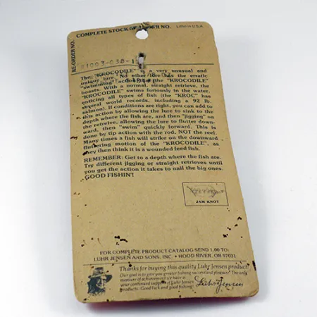 Luhr Jensen Krocodile Die #3 Glow Skeddrag, Vit/Blå, 14g, #2803