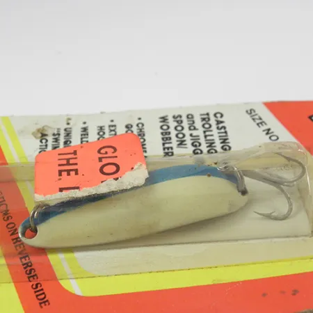 Luhr Jensen Krocodile Die #3 Glow Skeddrag, Vit/Blå, 14g, #2803