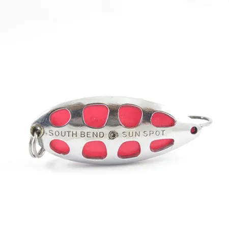 South Bend Sun Spot Skeddrag, Nickel / Röd, 14g, vasskyddat, #2807