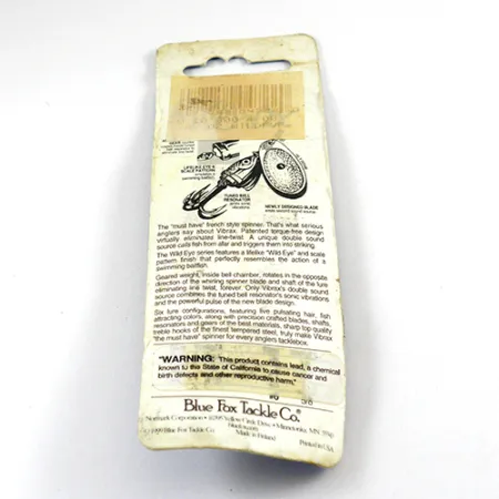 Blue Fox Vibrax Wild Eye Spinnare, Guld, 4g, Wild Eye, #2810