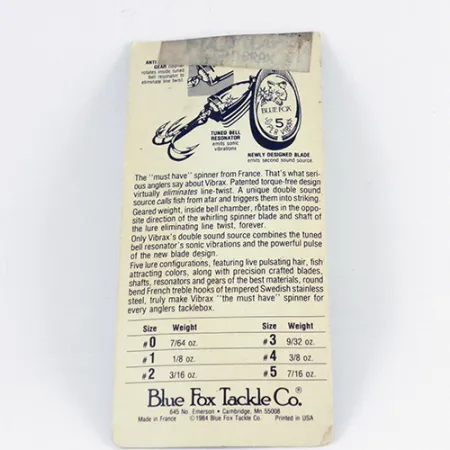 Blue Fox Super Vibrax 3 Spinnare, Silver, 8g, Anti-linvridning, #2848