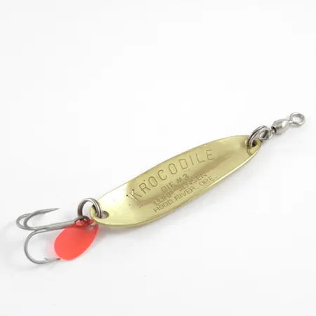 Luhr Jensen Krocodile Die #3 Skeddrag, Mässing/Röd, 10g, Hamrad, #2870