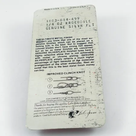 Luhr Jensen Krocodile Die #3 Skeddrag, Nickel, 7g, Smal profil, #2881