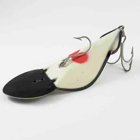 Buck Perry Spoonplug, Vit/Svart, 28g, Strukturfiske, #2914