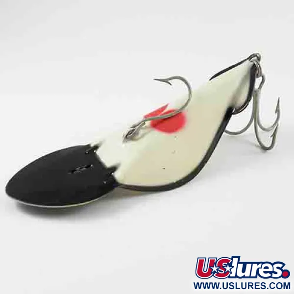 Buck Perry Spoonplug, Vit/Svart, 28g, Strukturfiske, #2914