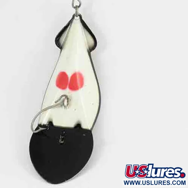 Buck Perry Spoonplug, Vit/Svart, 28g, Strukturfiske, #2914