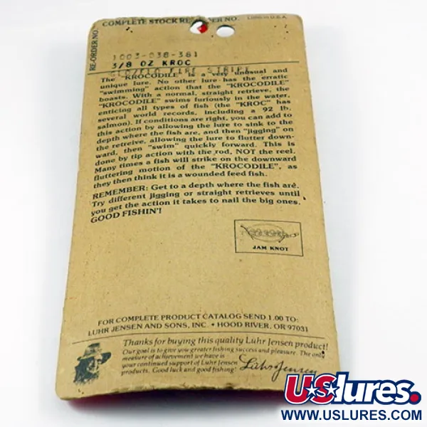 Luhr Jensen Krocodile Die #3 Skeddrag, Vit/Röd Glow, 17,7g, #2936