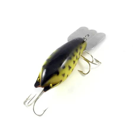 Fred Arbogast Mud Bug Wobbler, Gul / Svart, 14g, Metallsked, #2985
