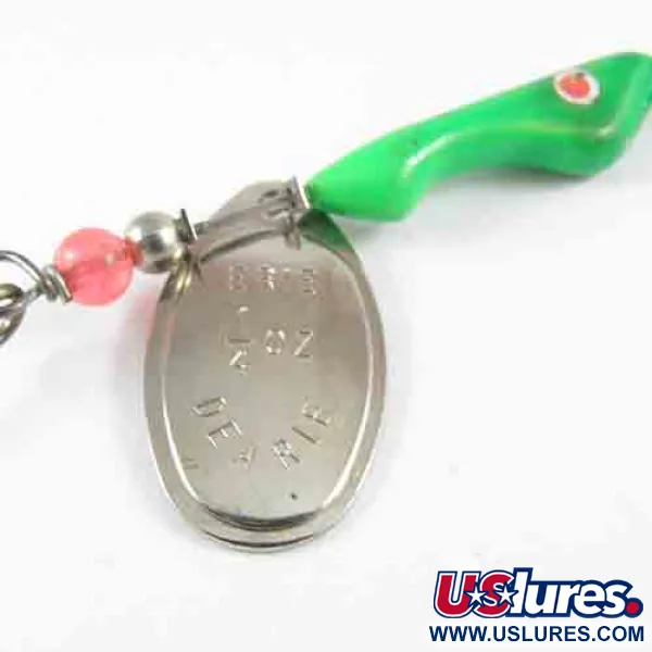 Erie Dearie Walleye Killer Spinnare, Nickel / Grön, 9g, USA, #2991