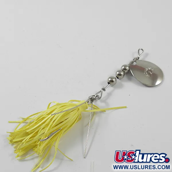 Hildebrandt Hildebrandt 2 Spinnare, Nickel / Gul, 4.5g, Fjäder, #3019